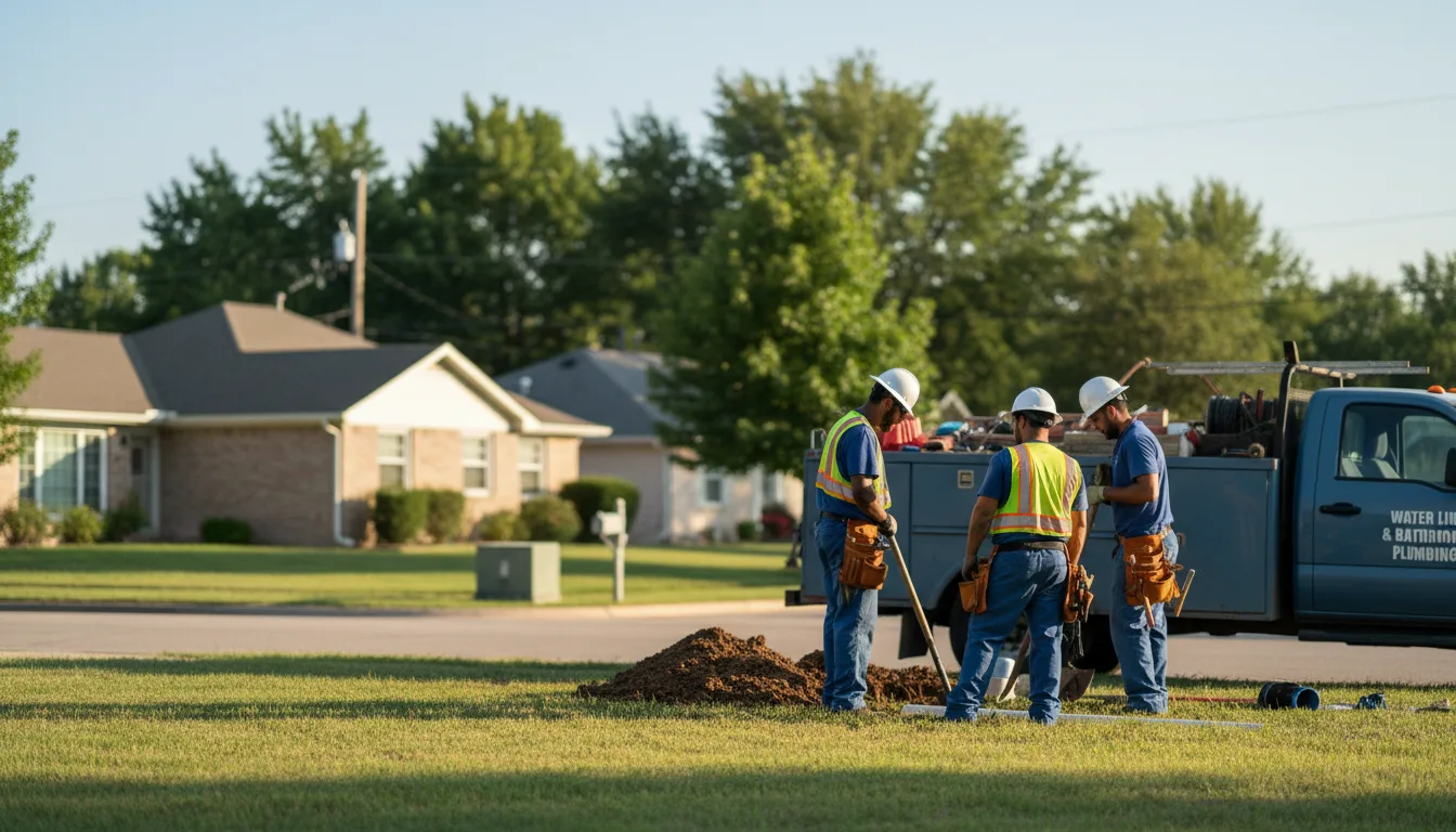 Residential water line and bathroom plumbing service in Dickinson, TX